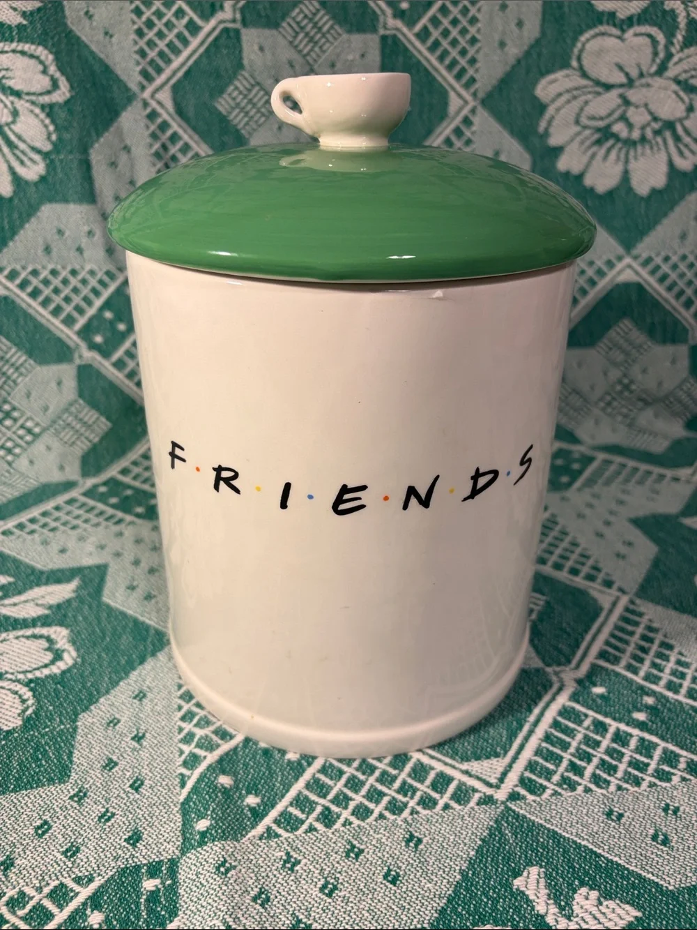 FRIENDS Central Perk Ceramic Canister with Green Lid